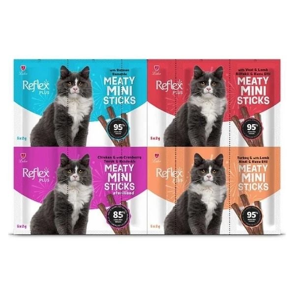 Reflex Plus Mini Mix Karışık Lezzetler Stick Kedi Ödül Maması 20x2g
