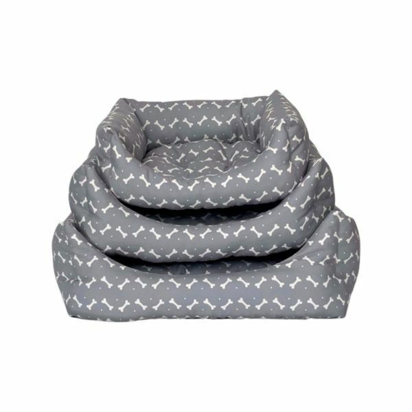 Pet Comfort Uniform Bone Gri-Beyaz Kedi ve Köpek Yatağı