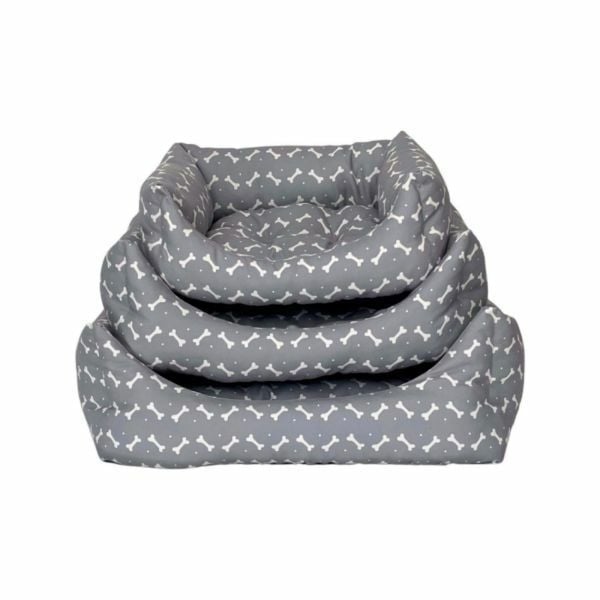 Pet Comfort Uniform Bone Gri-Beyaz Kedi ve Köpek Yatağı