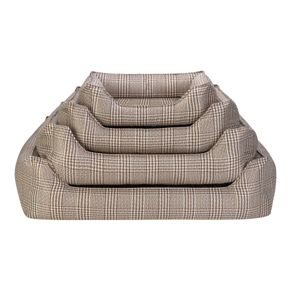 Pet Comfort Delta Varius Kareli Kedi ve Köpek Yatağı Bej