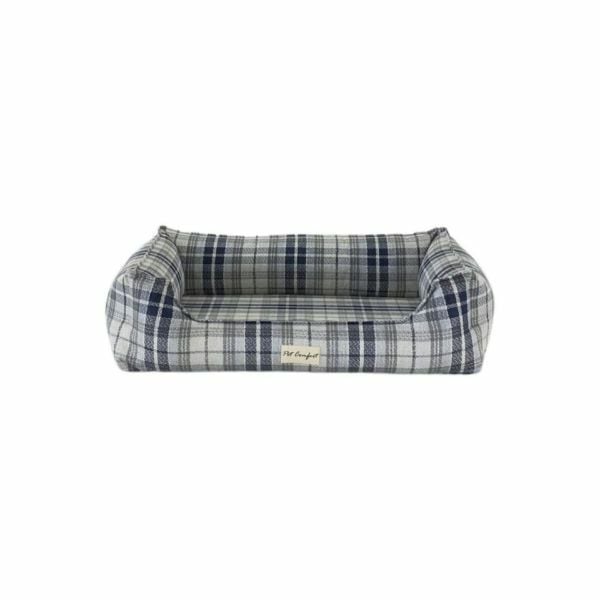 Pet Comfort Delta Varius Lacivert Kareli Köpek Yatağı