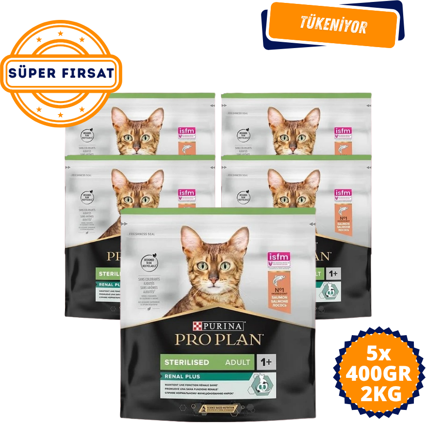 Pro Plan Kısır Somon Kedi Maması 400Gr x5