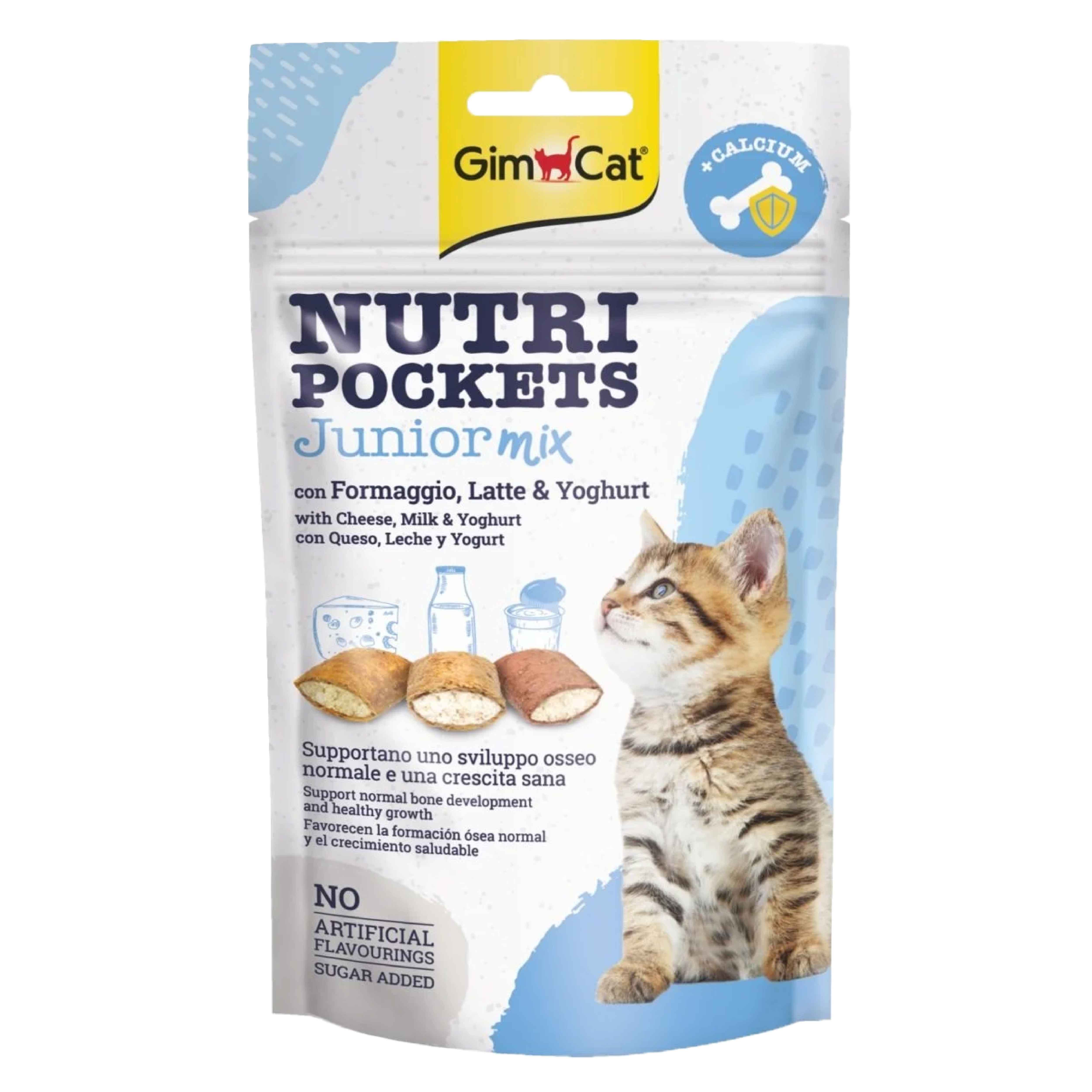 GimCat Nutripockets Junior Mix Kedi Ödül Maması 60gr