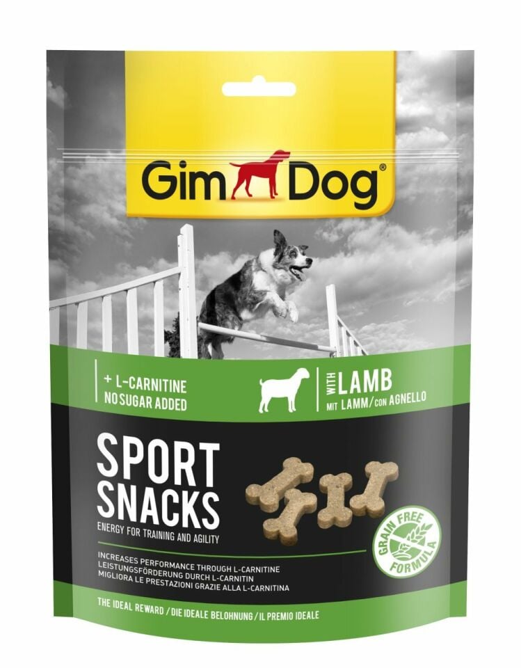 GimDog Sportsnacks Kuzulu L-Carnitinli Tahılsız Köpek Ödülü 150gr