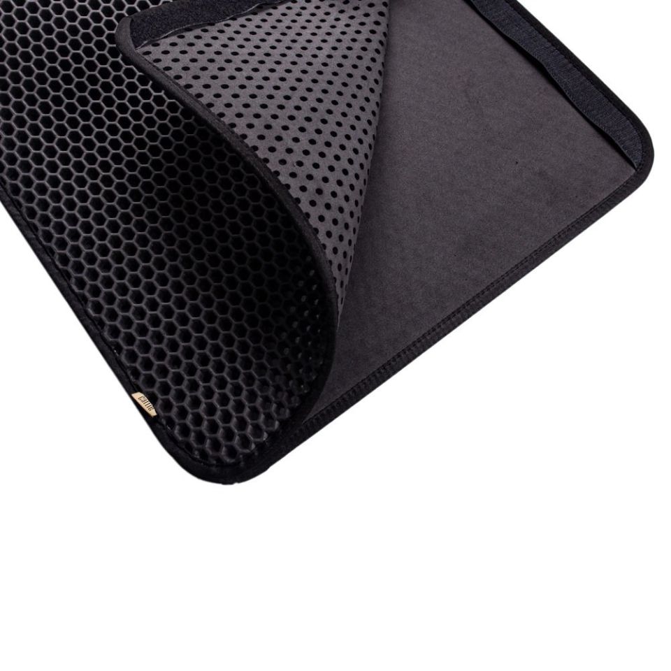 CATTİE ALTIGEN MODEL KUM TOPLAYICI FONKSİYONEL KEDİ PASPASI SİYAH 37X50CM