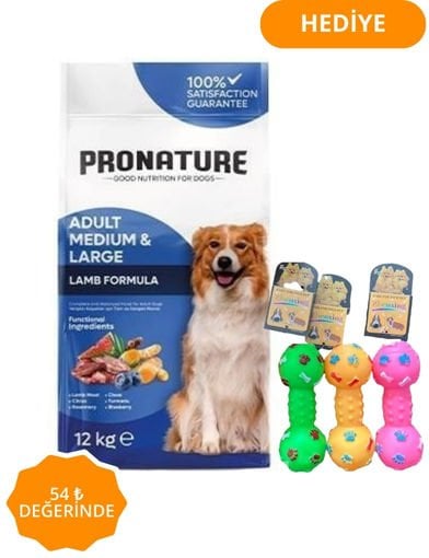 Pronature Daily Kuzu Etli ve Pirinçli Yetişkin Köpek Maması 12 Kg