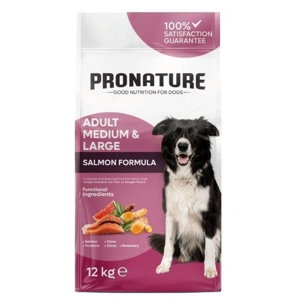 Pronature Derma Shine Somonlu ve Pirinçli Yetişkin Köpek Maması 12 Kg