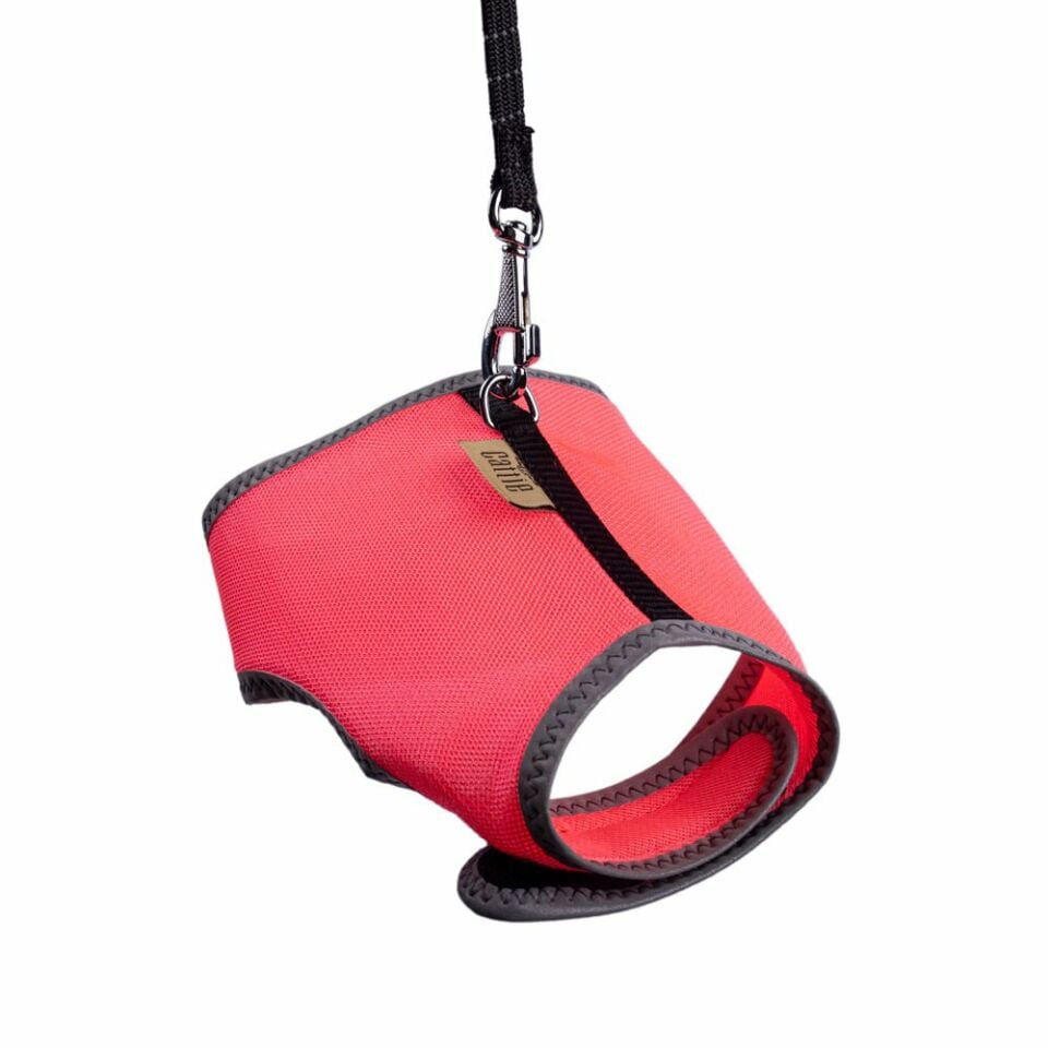 CATTİE HAVALI DOKUMA KEDİ GÖĞÜS & GEZDİRME TAKIMI PEMBE 1X20-30CM