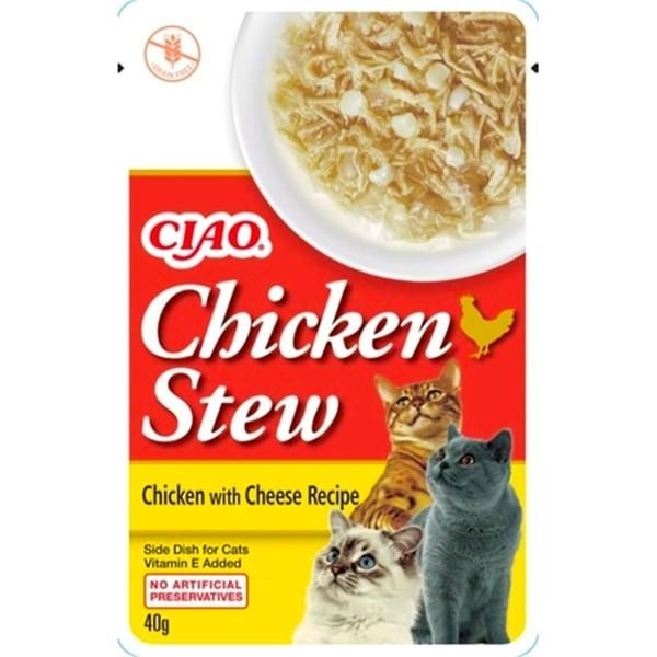 CIAO Stew Tavuklu ve Peynirli Tahılsız Kedi Konservesi 40gr