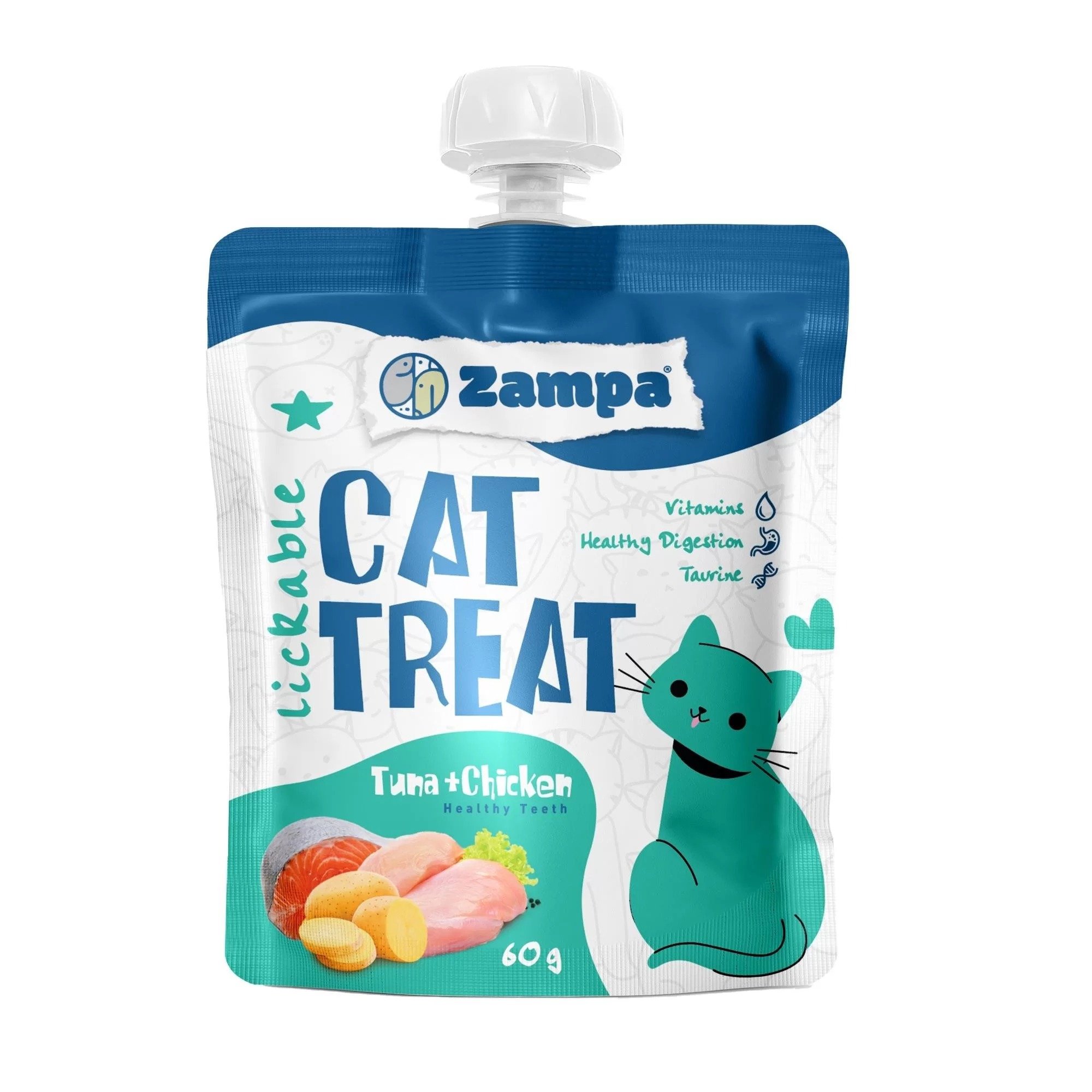 Zampa Ton Balıklı ve Tavuklu Kedi Ödül Pudingi 60gr