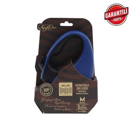 DOGGİE OTOMATİK UZATMA TASMASI SOFT SERİ ROYALMAVİ 25KG/5MT