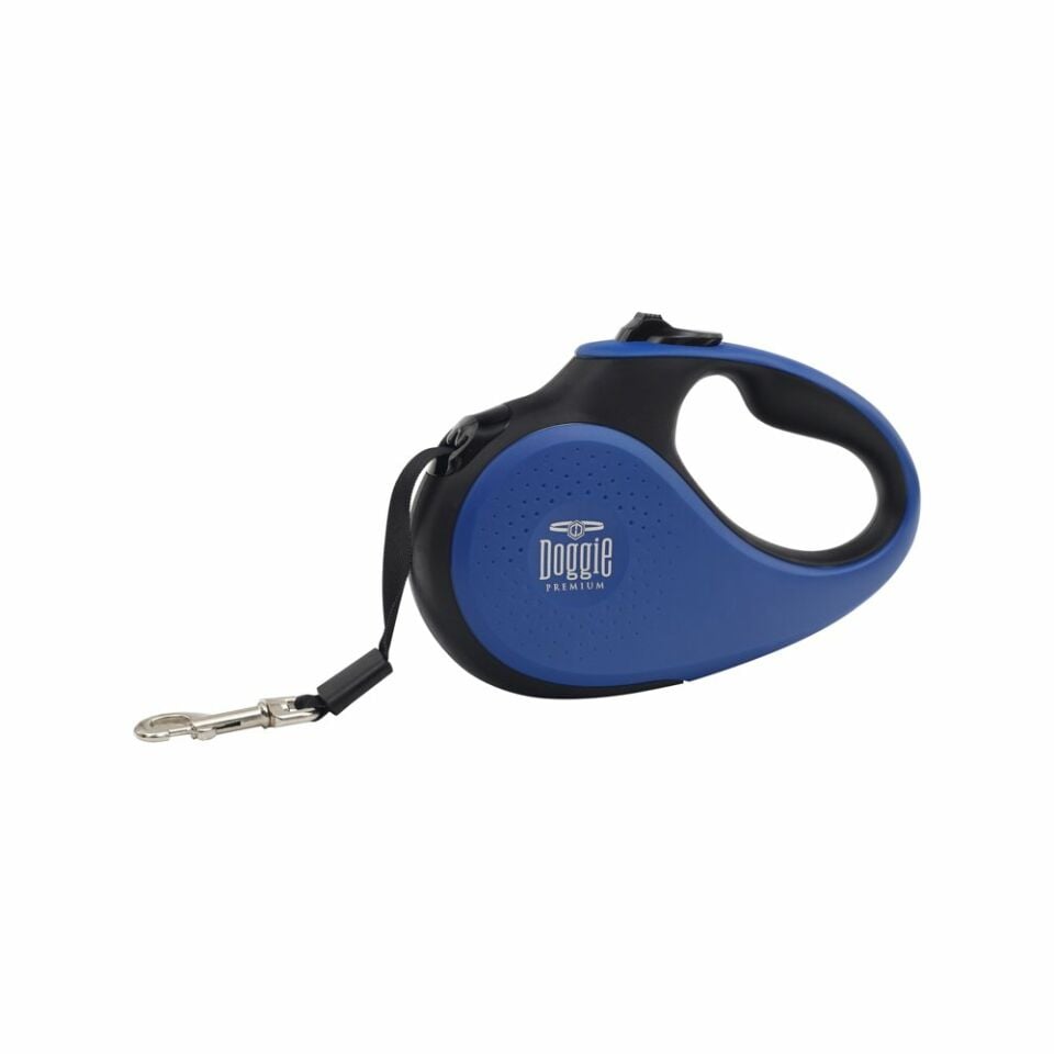 DOGGİE OTOMATİK UZATMA TASMASI SOFT SERİ ROYALMAVİ 25KG/5MT