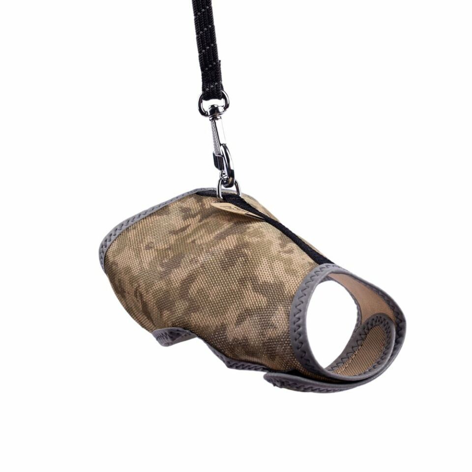 DOGGİE HAVALI DOKUMA KEDİ GÖĞÜS & GEZDİRME TAKIMI KAMUFLAJ 1X20-30CM