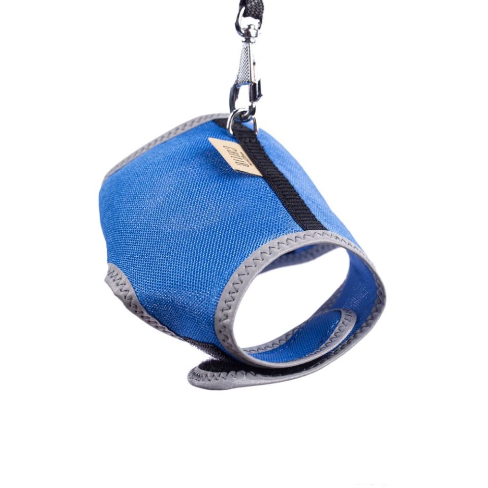 DOGGİE HAVALI DOKUMA KEDİ GÖĞÜS & GEZDİRME TAKIMI ROYALMAVİ 1X20-30CM