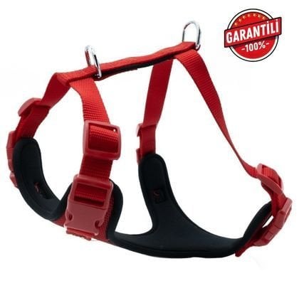 DOGGİE HAVALI DOKUMA GÖĞÜS TASMASI KIRMIZI 2X45-55CM