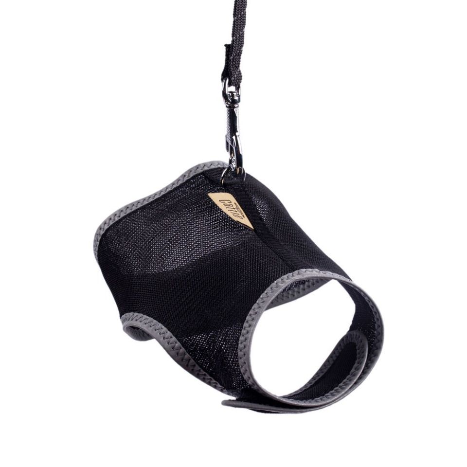 DOGGİE HAVALI DOKUMA KEDİ GÖĞÜS & GEZDİRME TAKIMI SİYAH 1X20-30CM