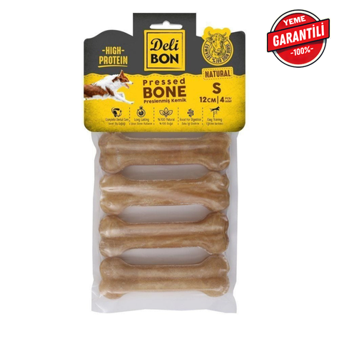 DELİBON DERİ PRES KEMİK 12CM S BOY 4LÜ PAKET NATUREL 12CMX4AD.