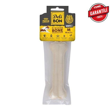 DELİBON DERİ PRES KEMİK 15CM M BOY 1Lİ PAKET BEYAZ 15CMX1AD.