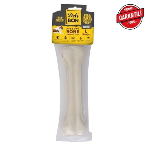 DELİBON DERİ PRES KEMİK 22CM M BOY 1Lİ PAKET BEYAZ 22CMX1AD.