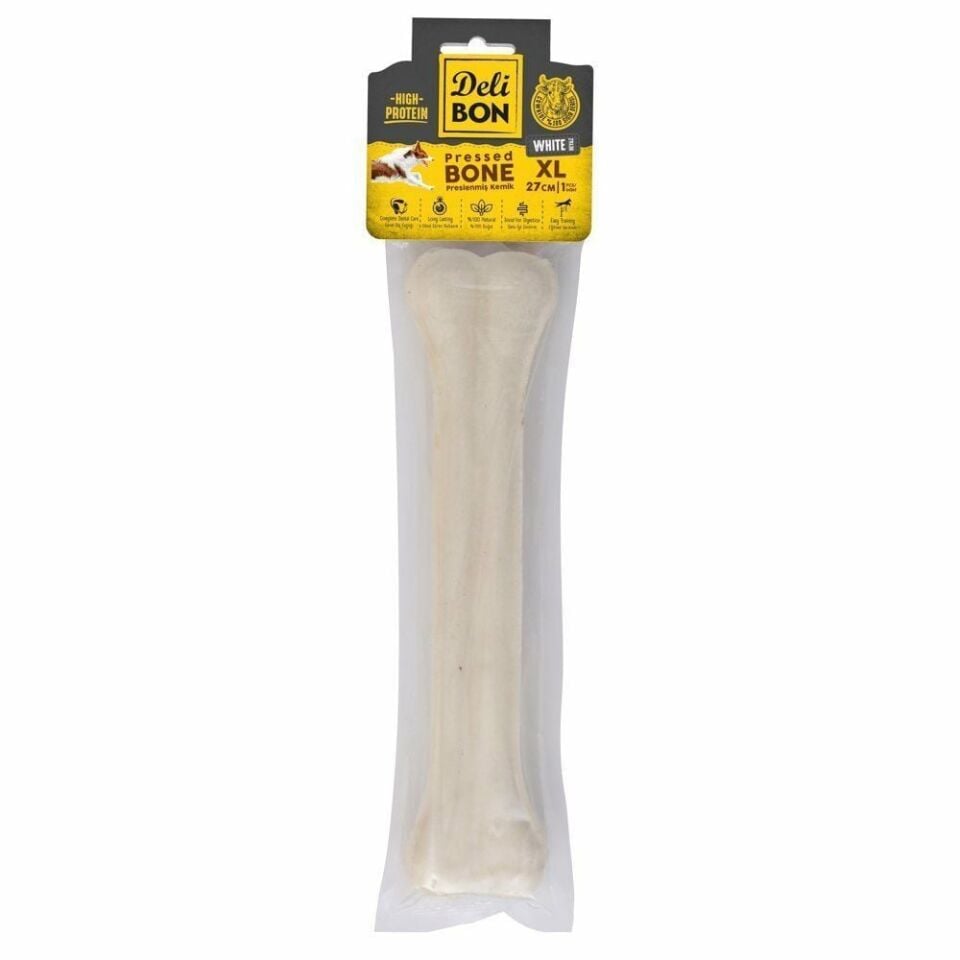 DELİBON DERİ PRES KEMİK 27CM M BOY 1Lİ PAKET BEYAZ 27CMX1AD.