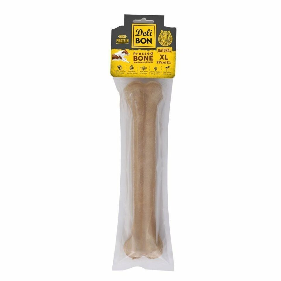 DELİBON DERİ PRES KEMİK 27CM M BOY 1Lİ PAKET NATUREL 27CMX1AD.