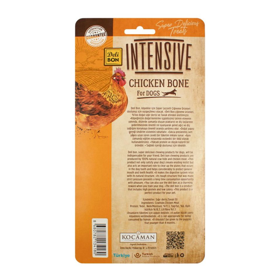 DELİBON İNTENSİVE TAVUKLU KEMİK 12CM 2Lİ PAKET