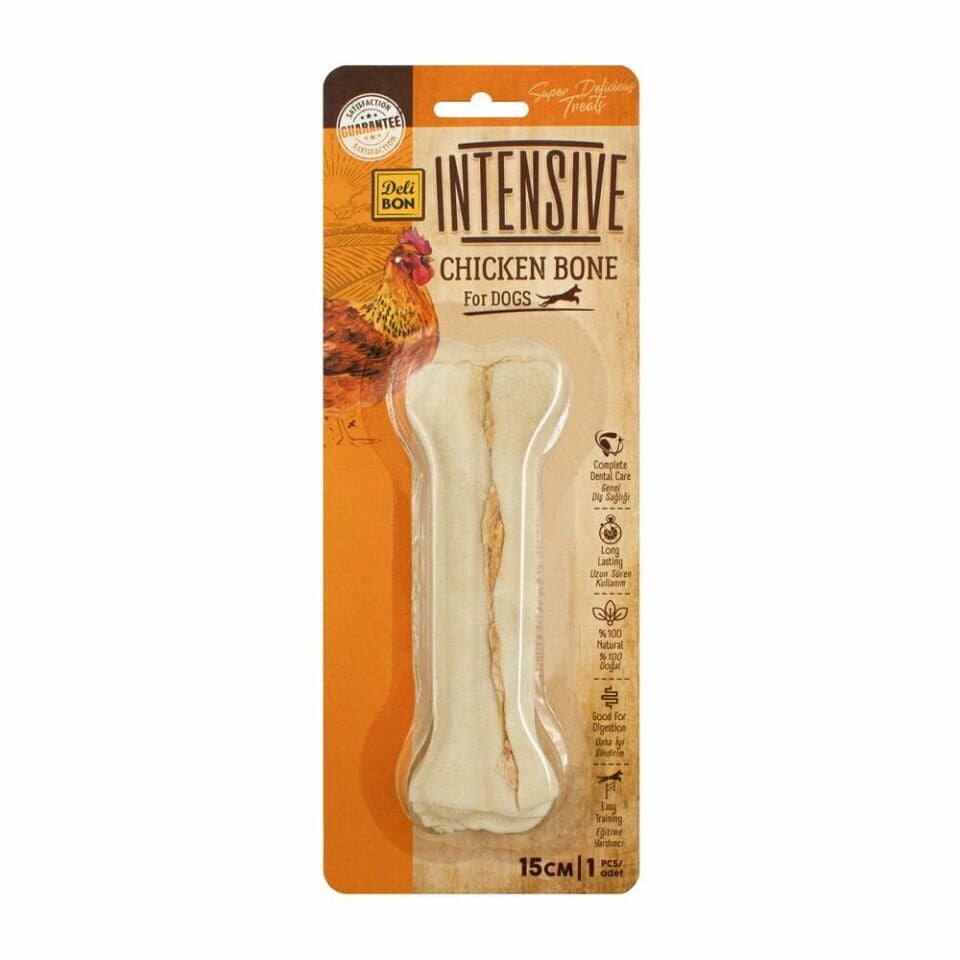 DELİBON İNTENSİVE TAVUKLU KEMİK 15CM 1Lİ PAKET