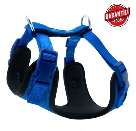 DOGGİE HAVALI DOKUMA GÖĞÜS TASMASI ROYALMAVİ 1,5X35-45CM