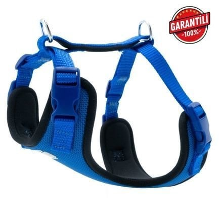 DOGGİE HAVALI DOKUMA GÖĞÜS TASMASI ROYALMAVİ 1,5X40-50CM