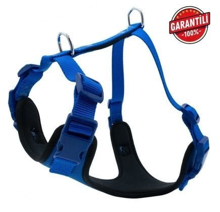 DOGGİE HAVALI DOKUMA GÖĞÜS TASMASI ROYALMAVİ 2X45-55CM
