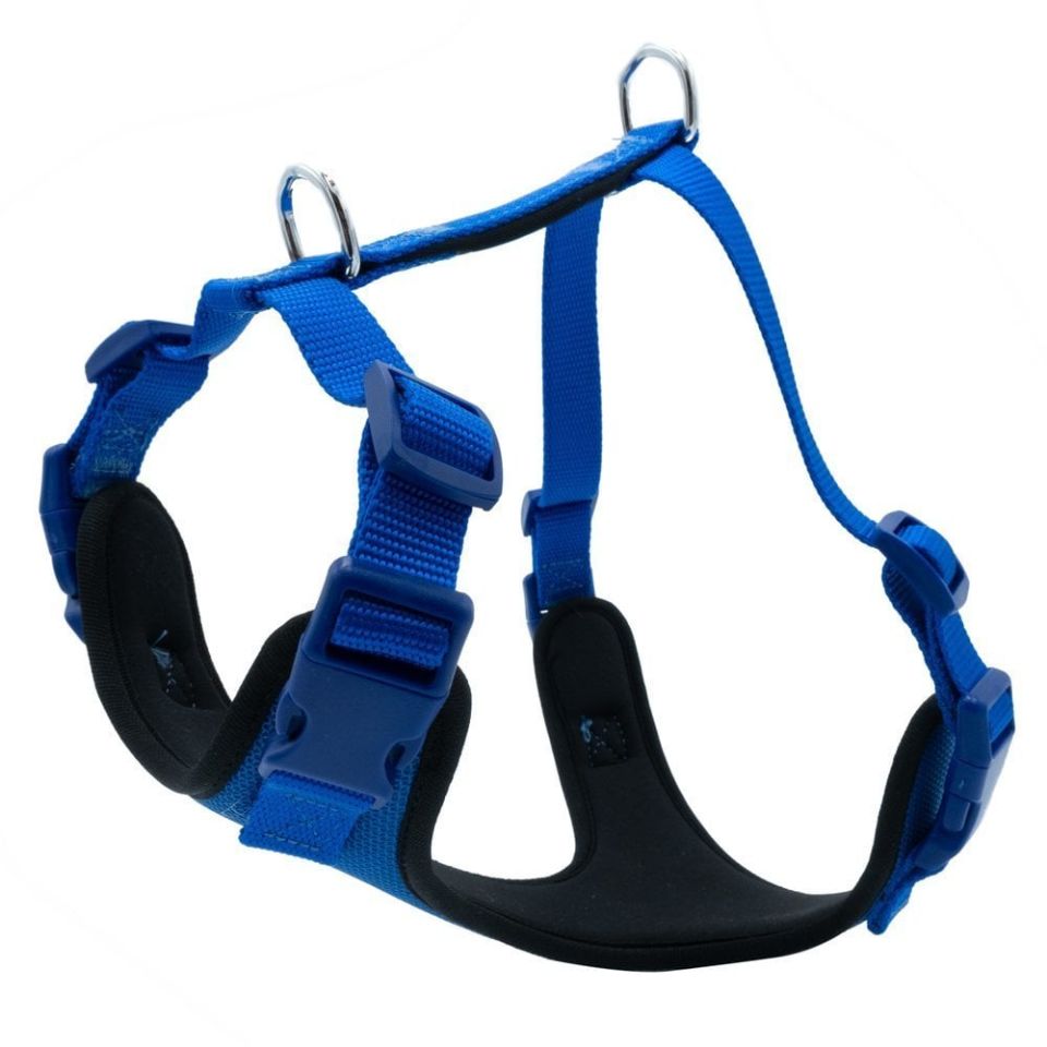 DOGGİE HAVALI DOKUMA GÖĞÜS TASMASI ROYALMAVİ 2X45-55CM