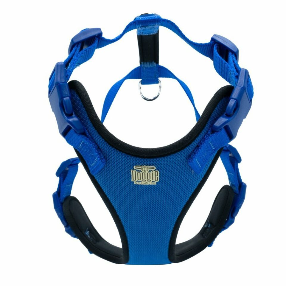 DOGGİE HAVALI DOKUMA GÖĞÜS TASMASI ROYALMAVİ 2X45-55CM