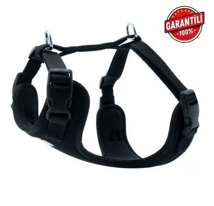 DOGGİE HAVALI DOKUMA GÖĞÜS TASMASI SİYAH 1,5X40-50CM
