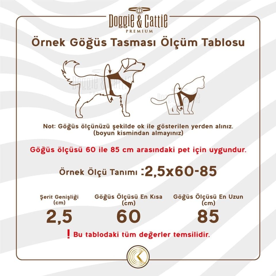 DOGGİE HAVALI DOKUMA GÖĞÜS TASMASI SİYAH 1,5X40-50CM