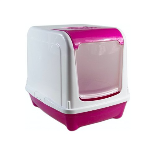 Pet Style Üst Açılım Kapalı Kedi Tuvaleti Pembe