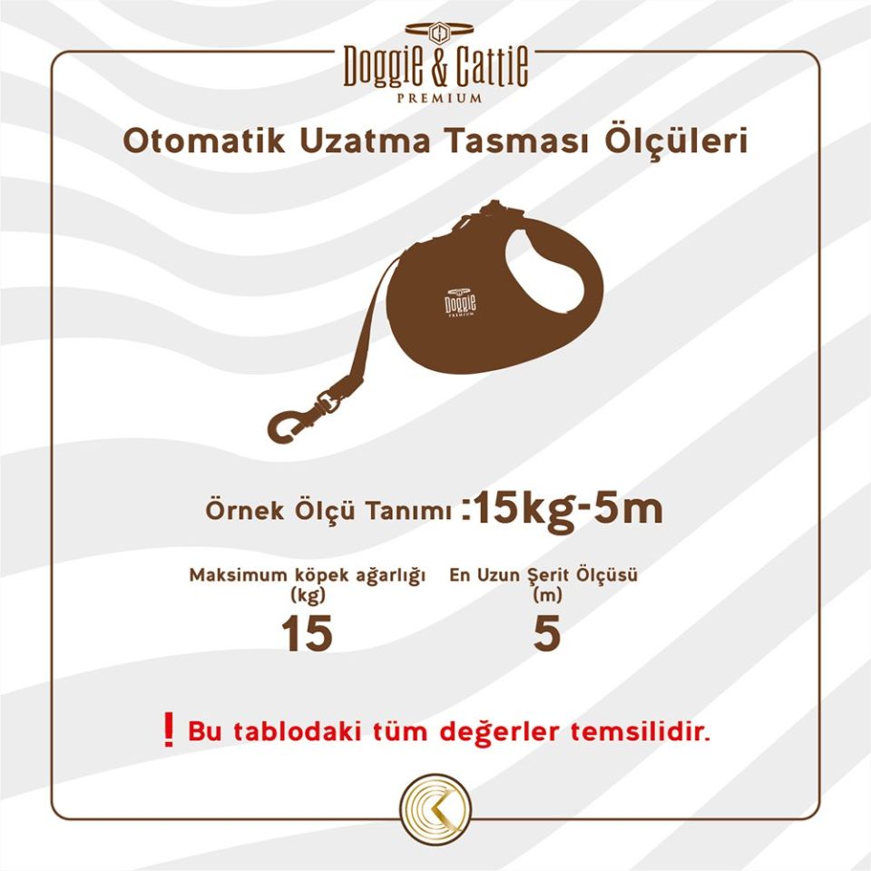 DOGGİE OTOMATİK UZATMA TASMASI MASTER SERİ KIRMIZI 25KG/5MT