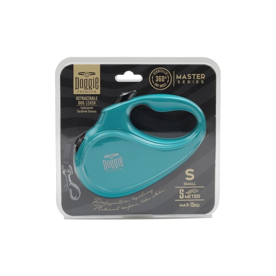 DOGGİE OTOMATİK UZATMA TASMASI MASTER SERİ MAVİ 15KG/5MT