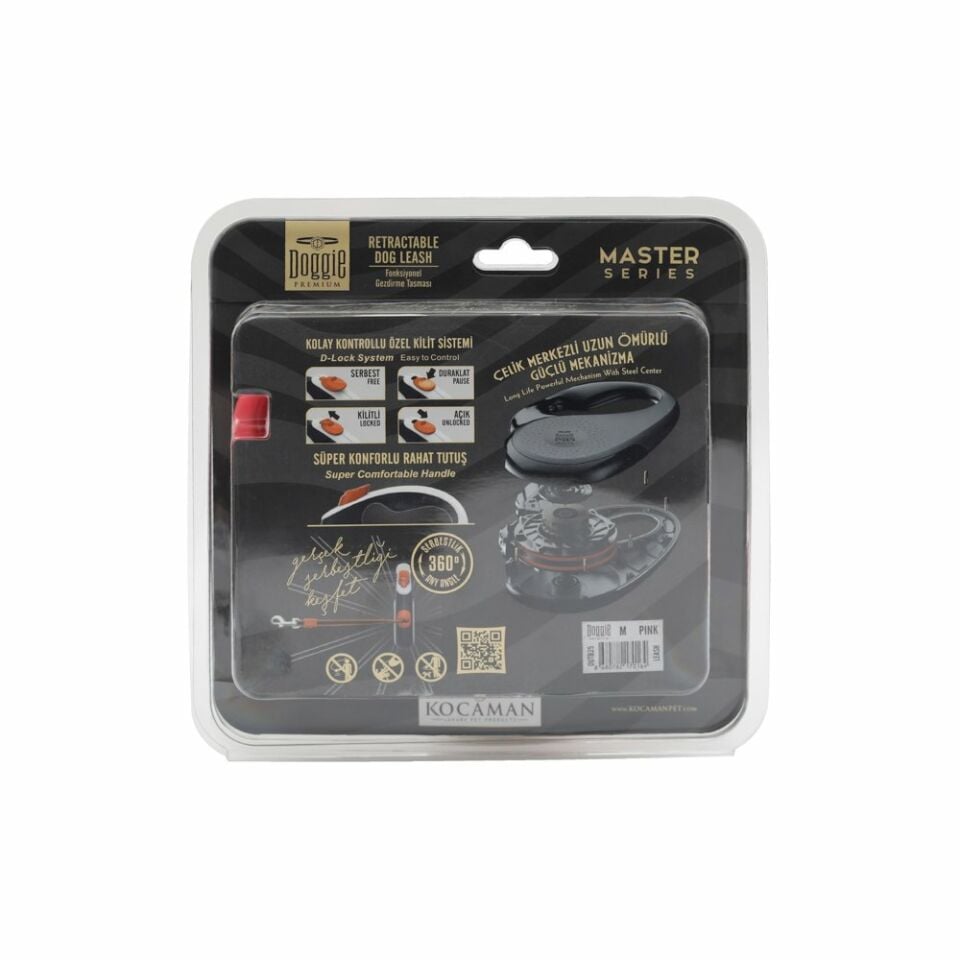 DOGGİE OTOMATİK UZATMA TASMASI MASTER SERİ MAVİ 25KG/5MT