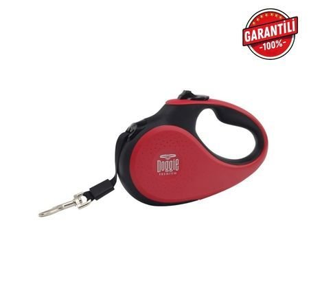 DOGGİE OTOMATİK UZATMA TASMASI SOFT SERİ KIRMIZI 25KG/5MT