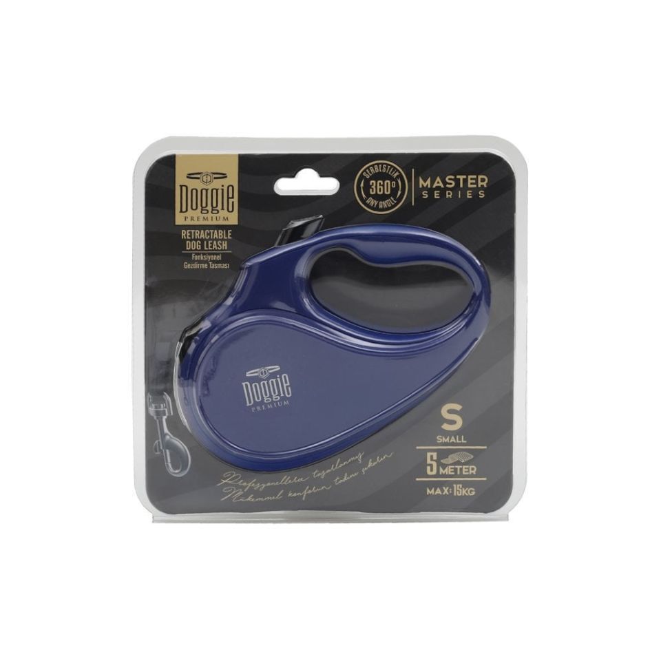 DOGGİE OTOMATİK UZATMA TASMASI MASTER SERİ ROYALMAVİ 15KG/5MT