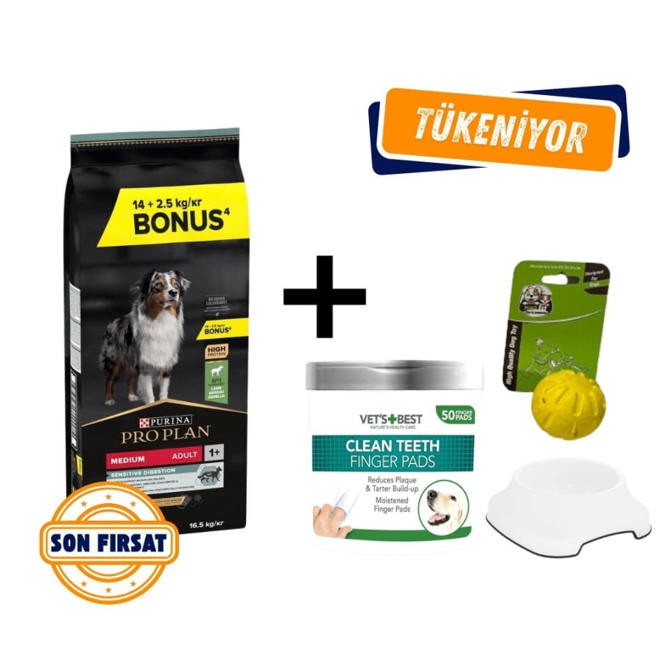 Pro Plan Kuzu Etli Yetişkin Köpek Maması Medium Sensitive 16,5 Kg
