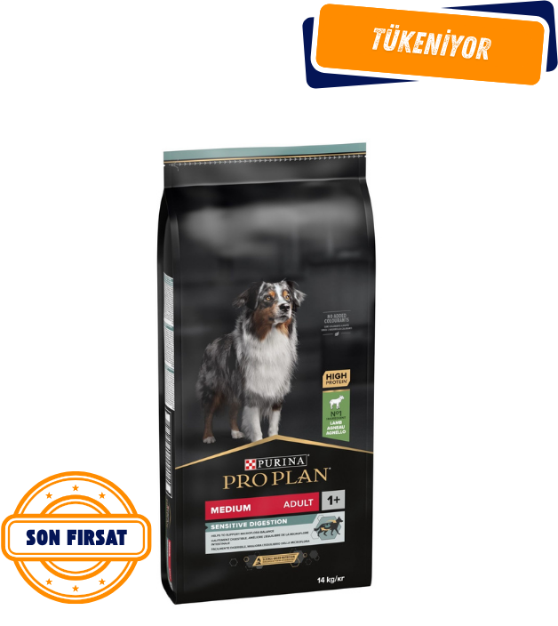 Pro Plan Medium Kuzu Etli ve Pirinçli Orta Irk Yetişkin Köpek Maması 14 Kg