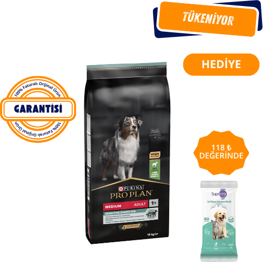 Pro Plan Medium Kuzu Etli ve Pirinçli Orta Irk Yetişkin Köpek Maması 14 Kg