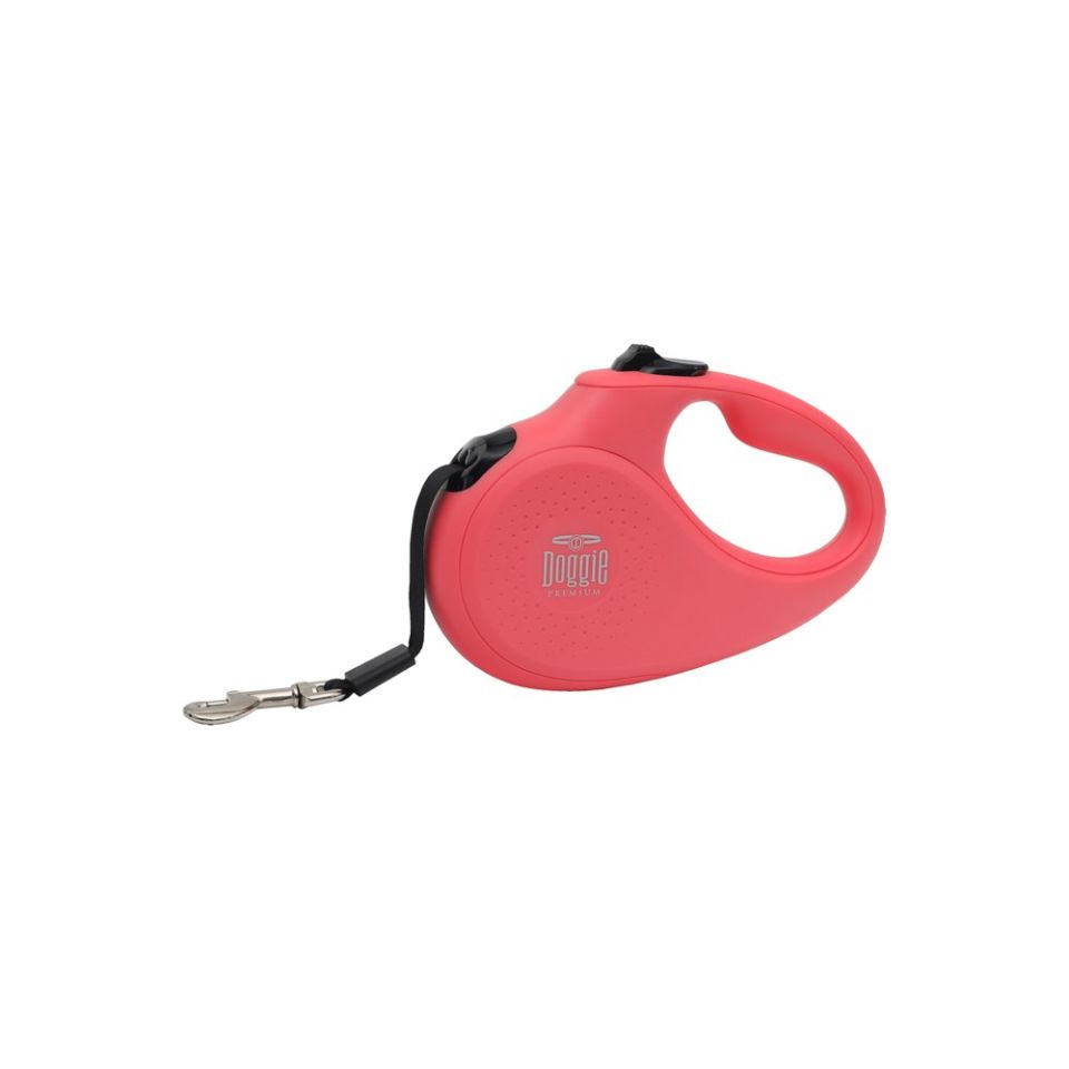 DOGGİE OTOMATİK UZATMA TASMASI MASTER SERİ PEMBE 12KG/3MT