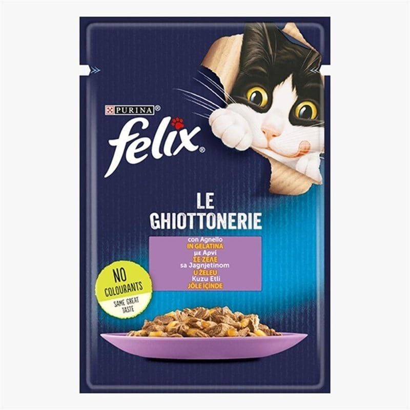 Felix Adult Pouch Kuzu Etli Kedi Maması 85 Gr