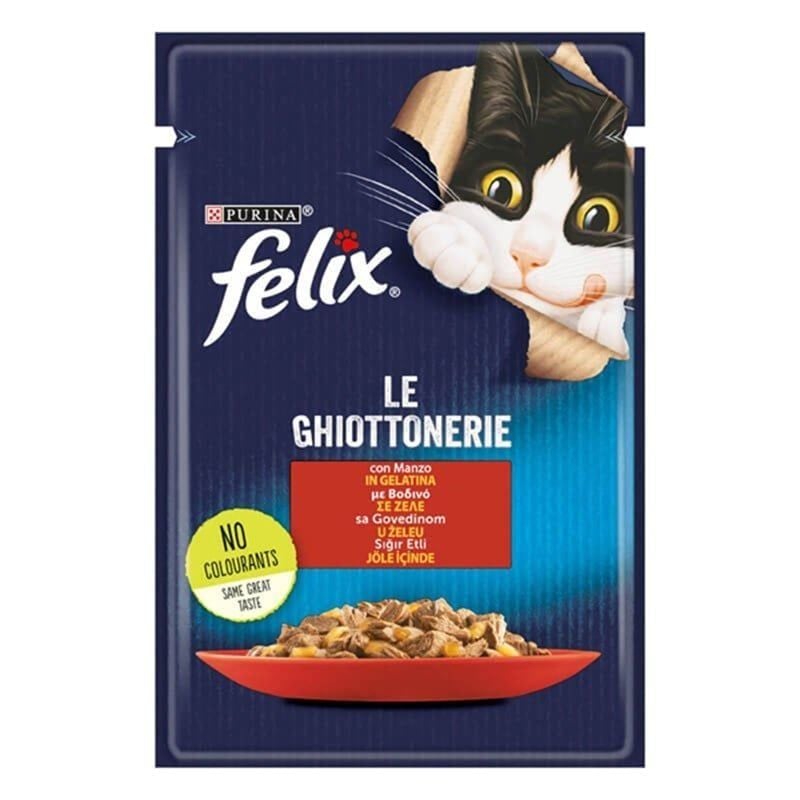 Felix Sığır Etli Yaş Kedi Maması 85 Gr