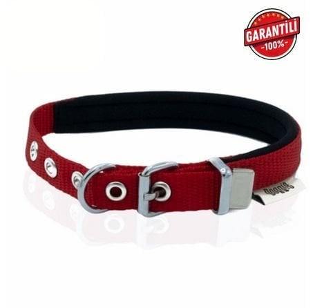 DOGGİE KONFOR DOKUMA BOYUN TASMASI KIRMIZI 1,5X20-25CM