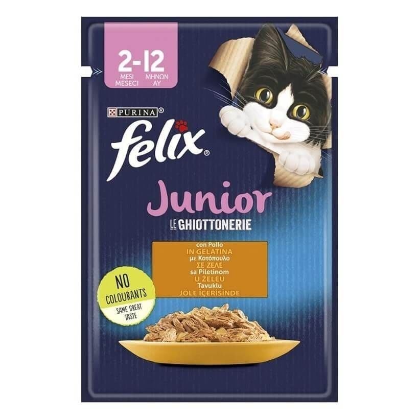 Felix Tavuklu Yavru Yaş Kedi Maması 85 Gr