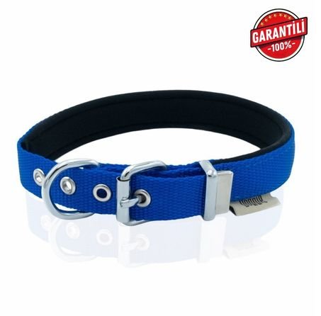 DOGGİE KONFOR DOKUMA BOYUN TASMASI ROYALMAVİ 1,5X20-25CM