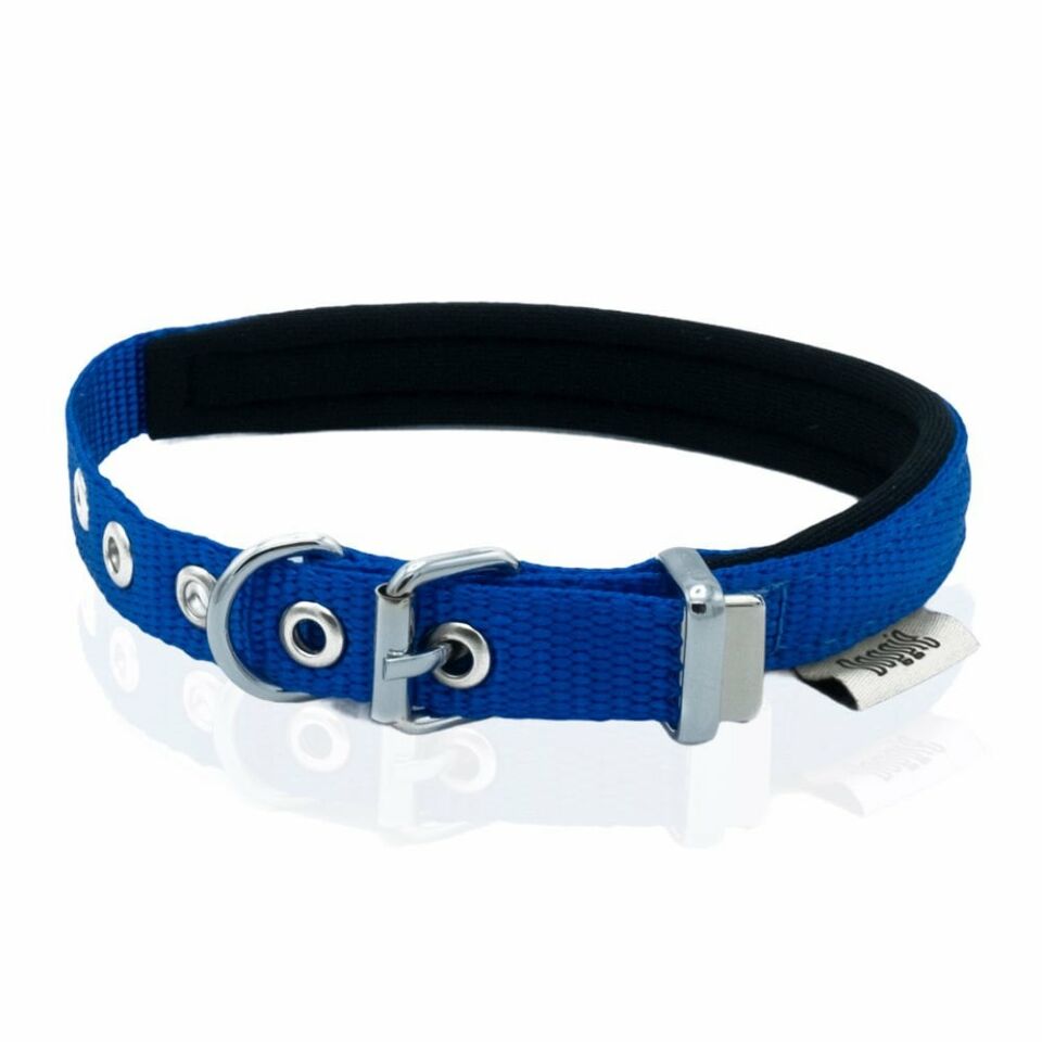 DOGGİE KONFOR DOKUMA BOYUN TASMASI ROYALMAVİ 1,5X20-25CM